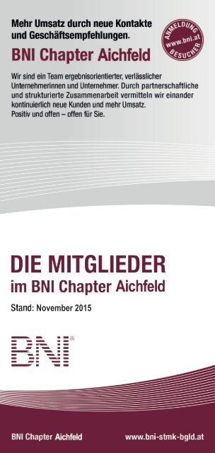 BNI Chapter Aichfeld Folder