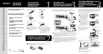 Sony KZ-32TS1E - KZ-32TS1E Guida di installazione Tedesco