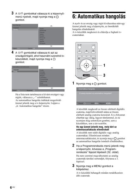 Sony KDL-40P2520 - KDL-40P2520 Istruzioni per l'uso Ungherese