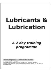 2 day Training programme Lubricants & Lubrication
