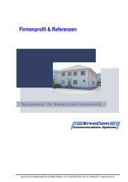 Firmenprofil & Referenzen - Ervocom - Communications Systems