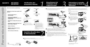 Sony KZ-32TS1E - KZ-32TS1E Guida di installazione Francese