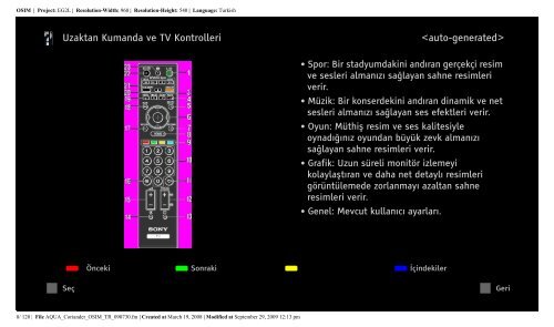 Sony KDL-32W5840 - KDL-32W5840 Istruzioni per l'uso Turco