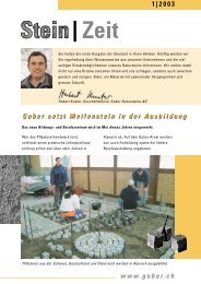 Guber setzt Meilenstein in der Ausbildung www.guber.ch 1|2003 ...