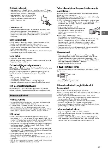 Sony KDL-40R553C - KDL-40R553C Istruzioni per l'uso Estone