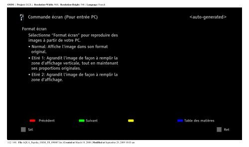 Sony KDL-40Z5800 - KDL-40Z5800 Istruzioni per l'uso Francese