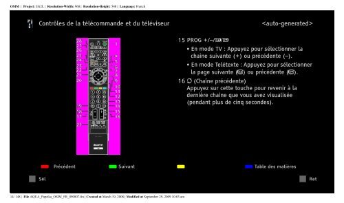 Sony KDL-40Z5800 - KDL-40Z5800 Istruzioni per l'uso Francese