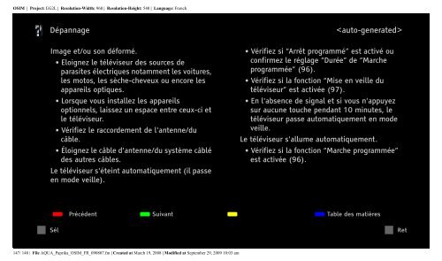 Sony KDL-40Z5800 - KDL-40Z5800 Istruzioni per l'uso Francese