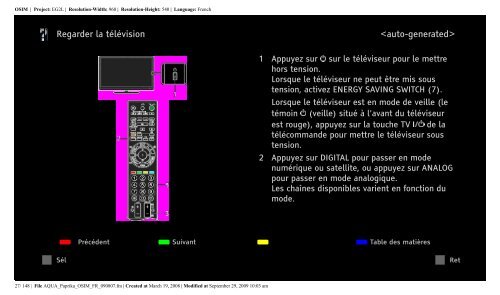 Sony KDL-40Z5800 - KDL-40Z5800 Istruzioni per l'uso Francese