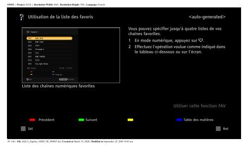 Sony KDL-40Z5800 - KDL-40Z5800 Istruzioni per l'uso Francese