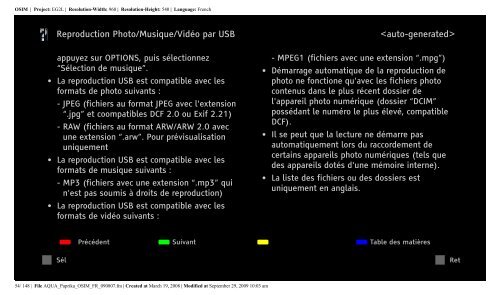 Sony KDL-40Z5800 - KDL-40Z5800 Istruzioni per l'uso Francese