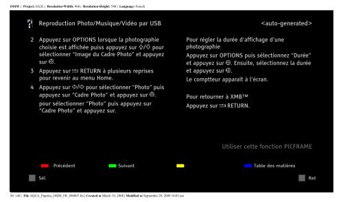 Sony KDL-40Z5800 - KDL-40Z5800 Istruzioni per l'uso Francese