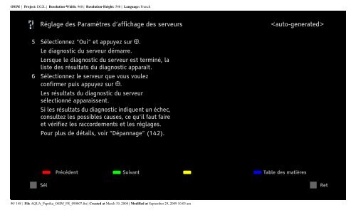 Sony KDL-40Z5800 - KDL-40Z5800 Istruzioni per l'uso Francese