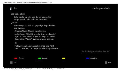 Sony KDL-40Z5800 - KDL-40Z5800 Istruzioni per l'uso Turco