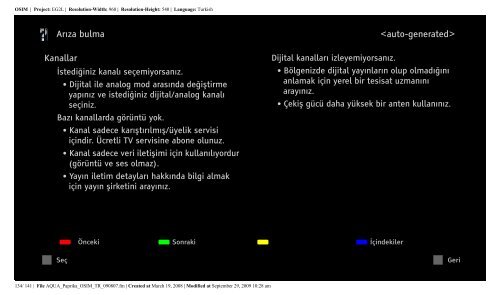 Sony KDL-40Z5800 - KDL-40Z5800 Istruzioni per l'uso Turco