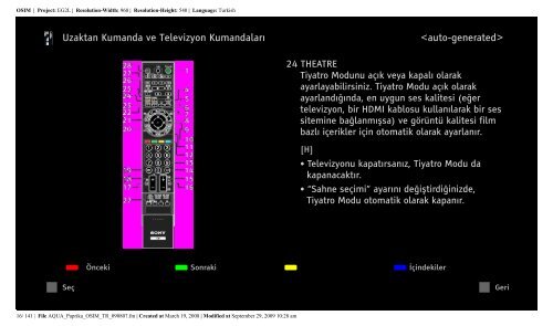 Sony KDL-40Z5800 - KDL-40Z5800 Istruzioni per l'uso Turco