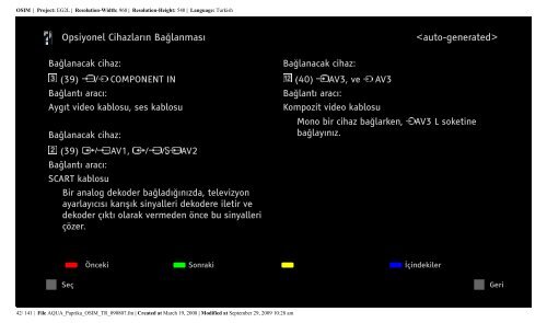 Sony KDL-40Z5800 - KDL-40Z5800 Istruzioni per l'uso Turco