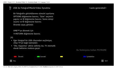 Sony KDL-40Z5800 - KDL-40Z5800 Istruzioni per l'uso Turco