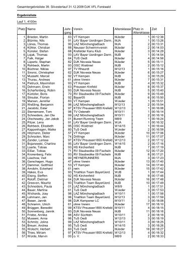 Lauf 1 bis 3 Altersklassen und Gesamtklassement (pdf