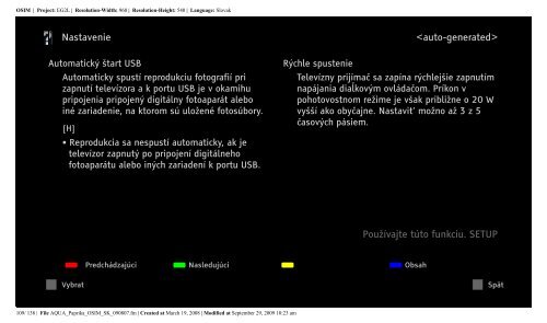 Sony KDL-40Z5800 - KDL-40Z5800 Istruzioni per l'uso Slovacco