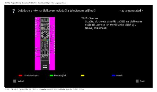 Sony KDL-40Z5800 - KDL-40Z5800 Istruzioni per l'uso Slovacco