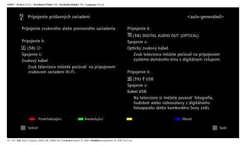 Sony KDL-40Z5800 - KDL-40Z5800 Istruzioni per l'uso Slovacco