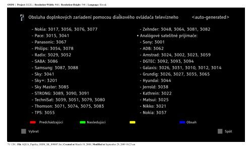 Sony KDL-40Z5800 - KDL-40Z5800 Istruzioni per l'uso Slovacco