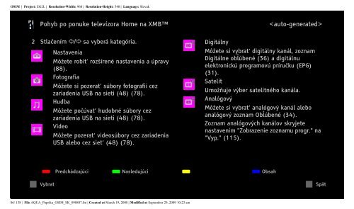 Sony KDL-40Z5800 - KDL-40Z5800 Istruzioni per l'uso Slovacco