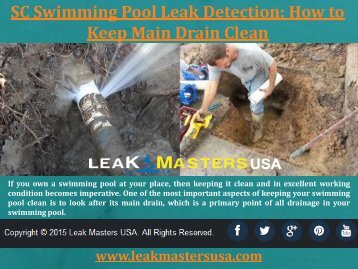 SC Swimming Pool Leak Detection