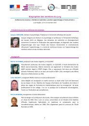 Biographies des membres du jury