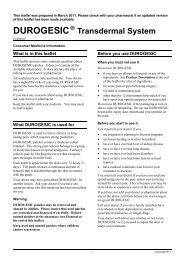 DUROGESIC Transdermal System - Janssen-Cilag