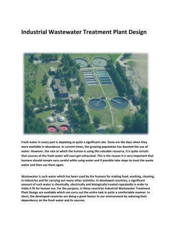 Industrial Wastewater Treatment Plant Design