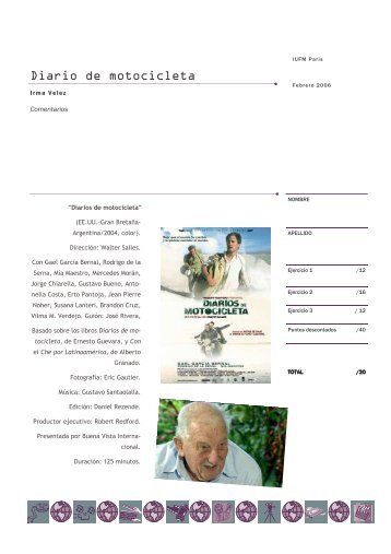 DIARIO DE MOTOCICLETA IUFM version stagiaires - Espace Langues