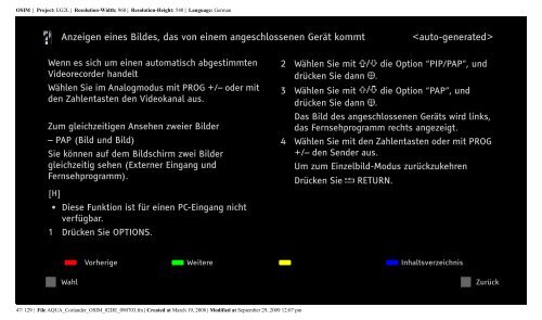 Sony KDL-32V5800 - KDL-32V5800 Istruzioni per l'uso Tedesco