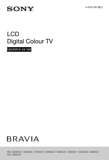 Sony KDL-32NX520 - KDL-32NX520 Istruzioni per l'uso Serbo