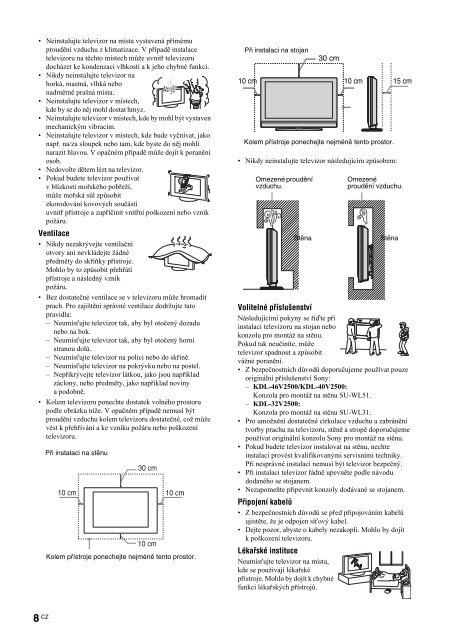 Sony KDL-46V2500 - KDL-46V2500 Istruzioni per l'uso Ceco