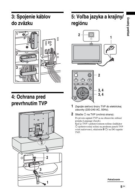 Sony KDL-46V2500 - KDL-46V2500 Istruzioni per l'uso Slovacco