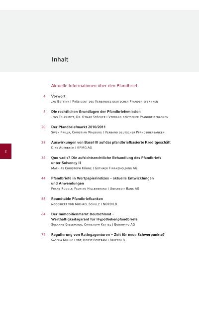 Der Pfandbrief 2011 | 2012 - Verband deutscher Pfandbriefbanken