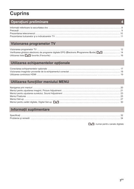 Sony KDL-37P3030 - KDL-37P3030 Istruzioni per l'uso Rumeno