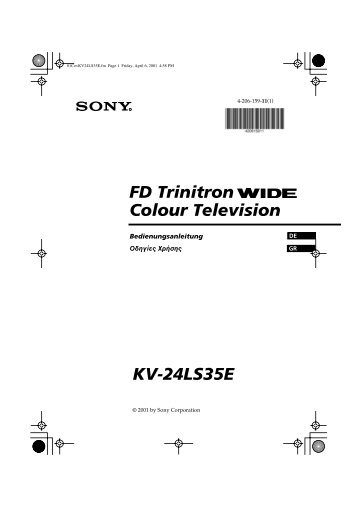 Sony KV-24LS35E - KV-24LS35E Istruzioni per l'uso Tedesco