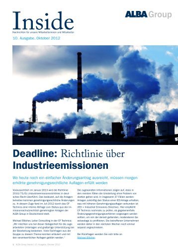 Deadline: Richtlinie über Industrieemissionen - Interseroh