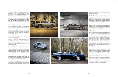 AUTUMN / WINTER 2015 Nicholas Mee & Co’s world of Aston Martin • ISSUE 21