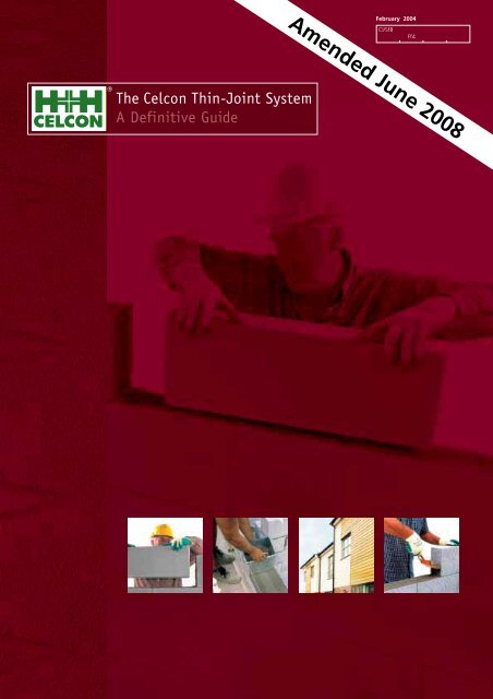 The Celcon Thin-Joint System A Definitive Guide - Masonry First