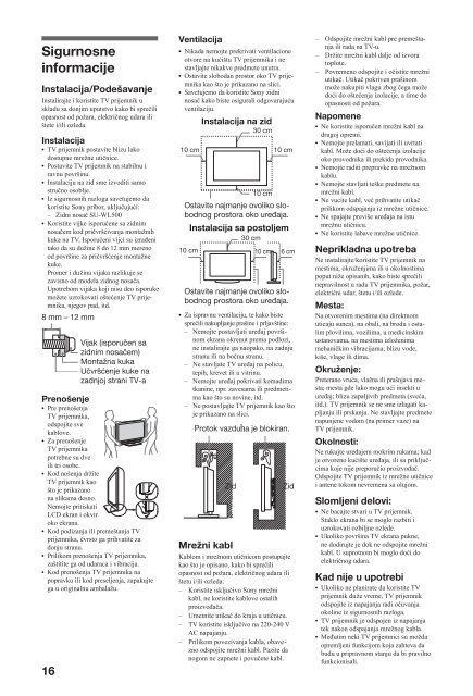 Sony KDL-37EX500 - KDL-37EX500 Istruzioni per l'uso Serbo