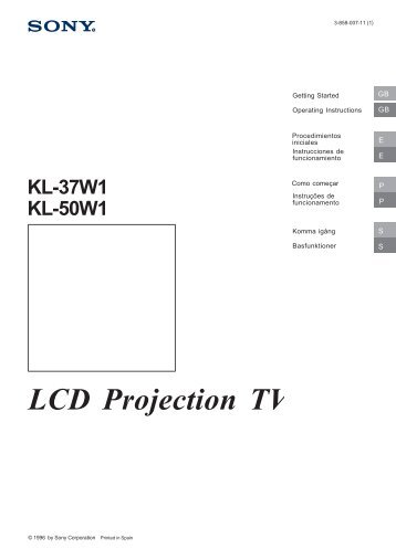 Sony KL-50W1 - KL-50W1 Istruzioni per l'uso Svedese