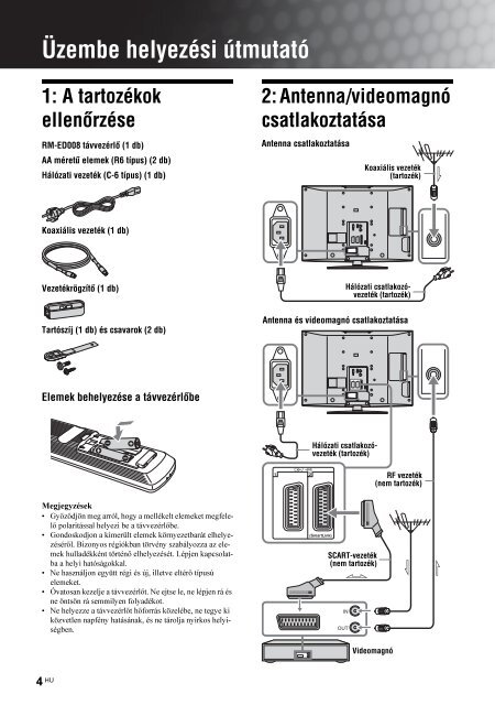 Sony KDL-32S2510 - KDL-32S2510 Istruzioni per l'uso Ungherese