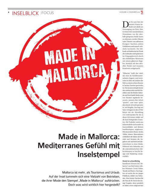 Die Inselzeitung Mallorca Dezember 2015