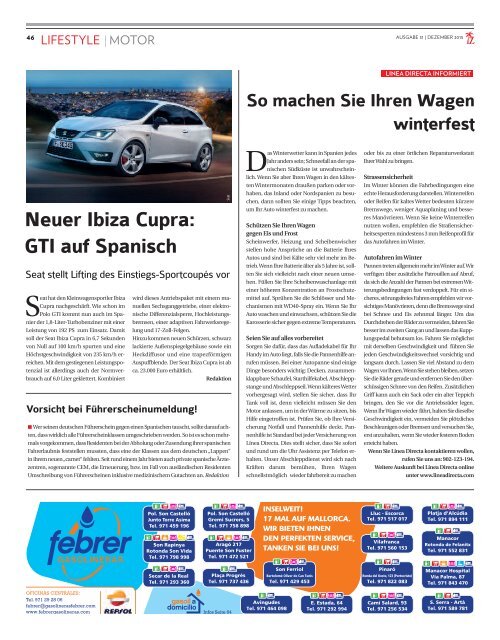 Die Inselzeitung Mallorca Dezember 2015