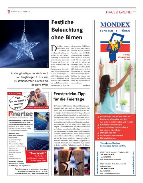 Die Inselzeitung Mallorca Dezember 2015