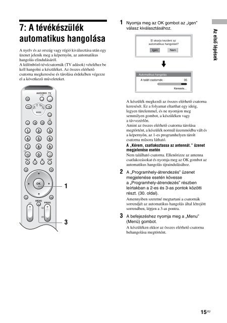 Sony KLV-V26A10E - KLV-V26A10E Istruzioni per l'uso Ungherese